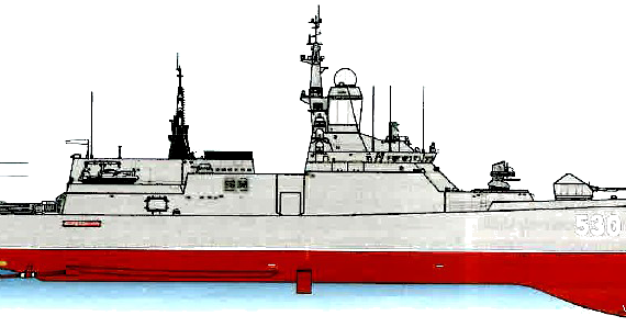 Ship RFS Steregushchy [Project 2038.5 Corvette] - drawings, dimensions, figures